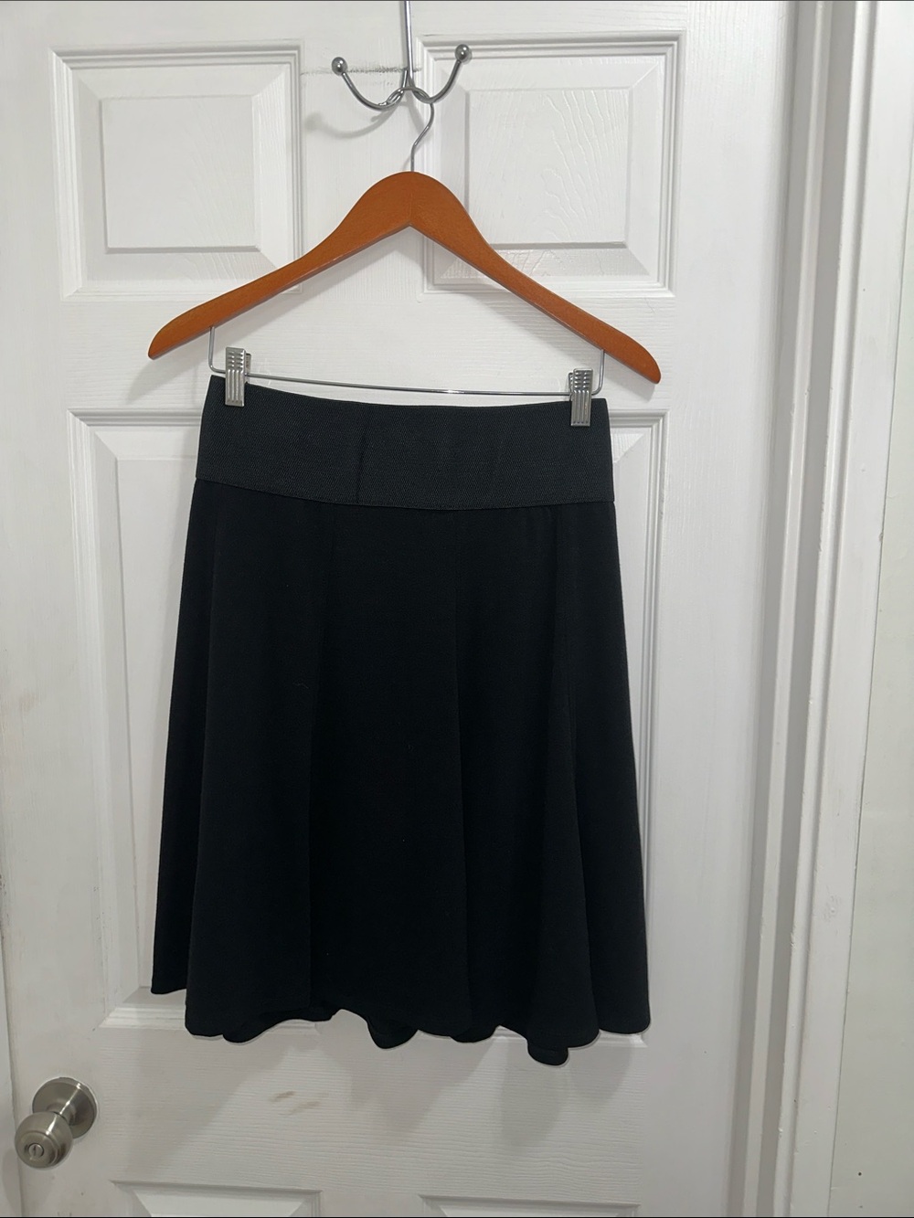 Alfani Black A-Line Fit & Flare Skirt with Wide Waistband NWT